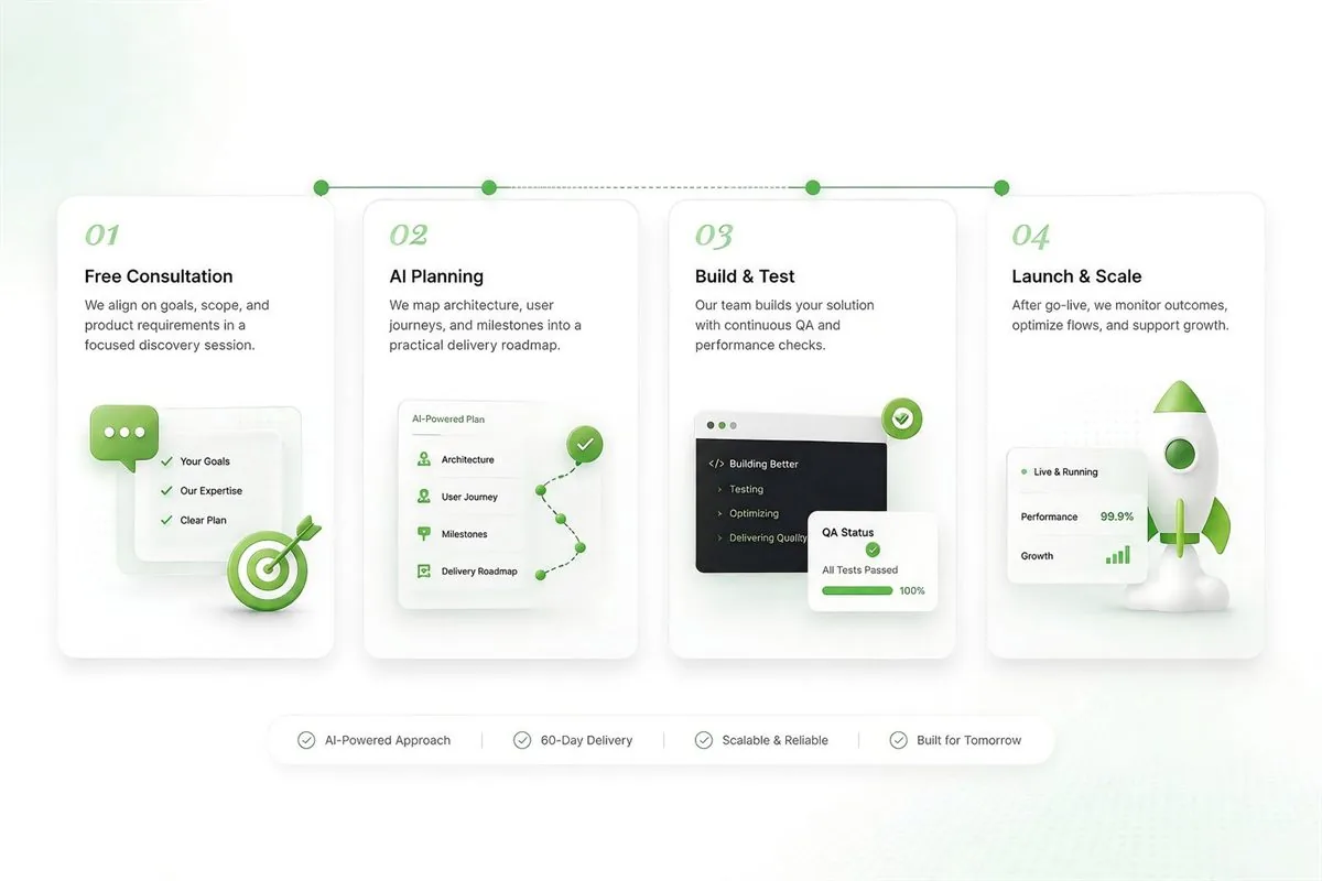 QuantaNow's four-step delivery process